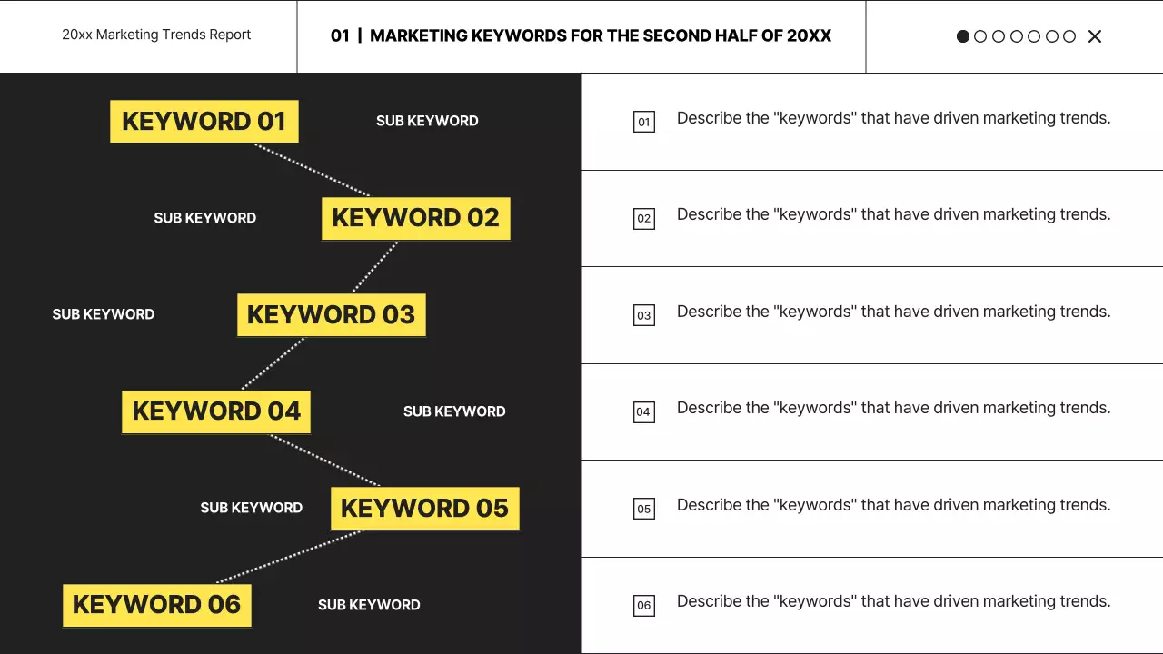 검정색의 트렌드한 마케팅 보고서