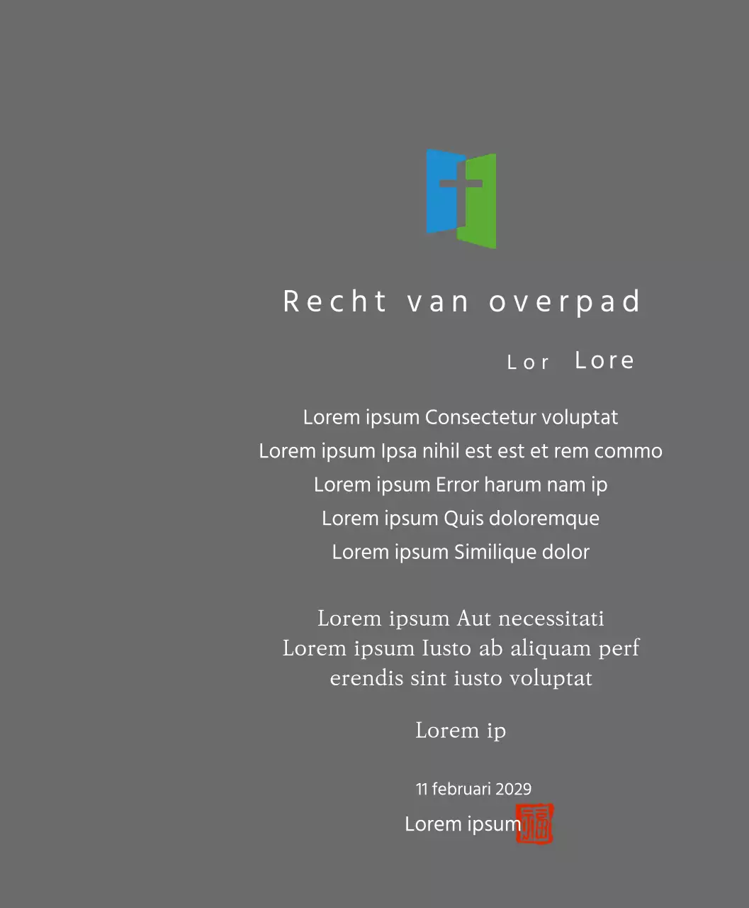 Plaquette met kerklogo concept