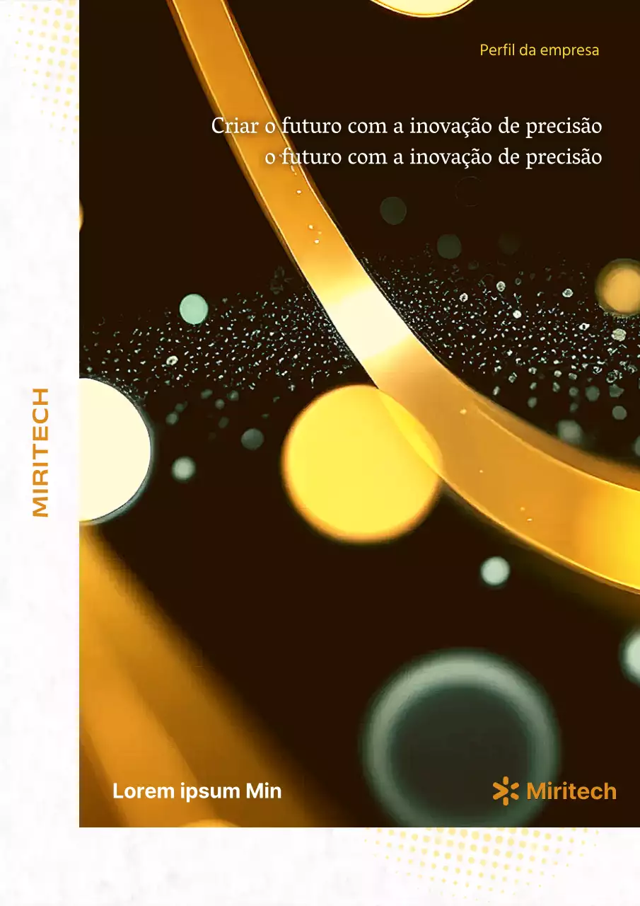 Soluções básicas de fabrico em preto e dourado Perfil da empresa