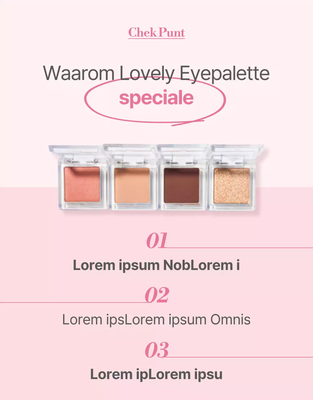Promoot cosmetica in moderne roze tinten
