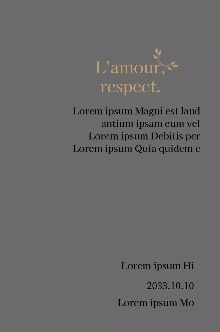 Plaque de remerciement classique avec or et feuilles