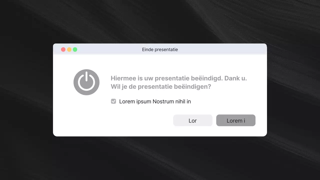 Voorstel voor moderne desktop UI in zwart