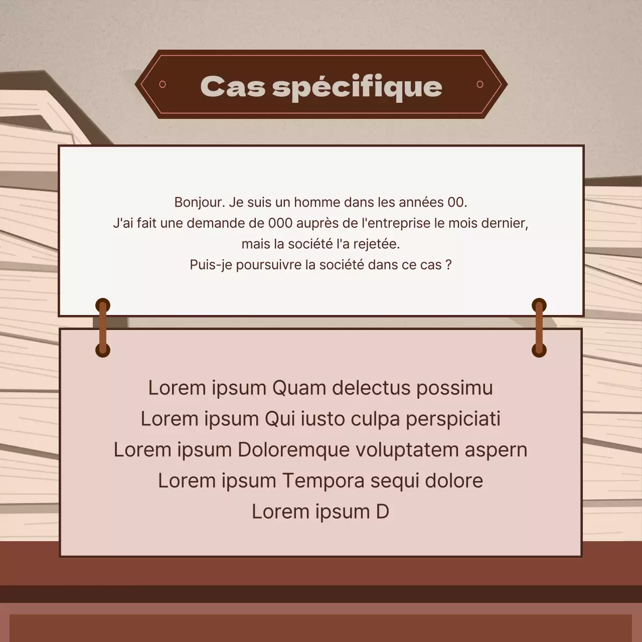 Promouvoir un bureau d'avocat simple dans les tons beige et marron