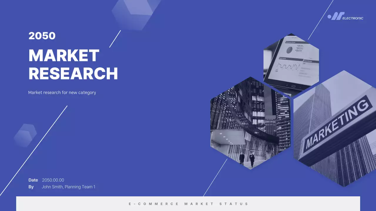 블루 모던 마켓 리포트 프레젠테이션