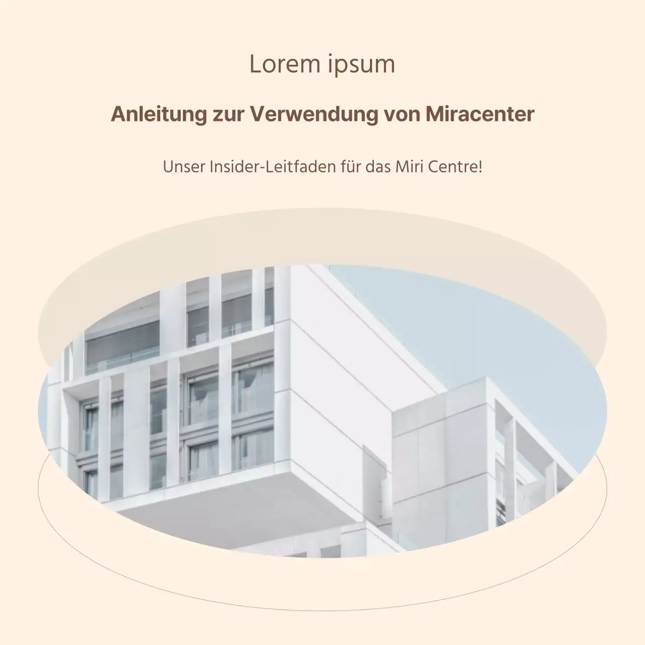 Benutzerhandbuch für ein einfaches Zentrum mit elfenbeinfarbenem Hintergrund