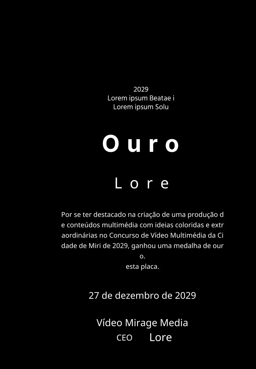 Placas vencedoras para um conceito de prémio de concurso elegante