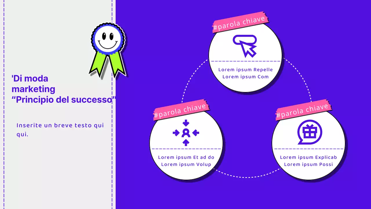 Materiale didattico per seminari di marketing al neon e kitsch