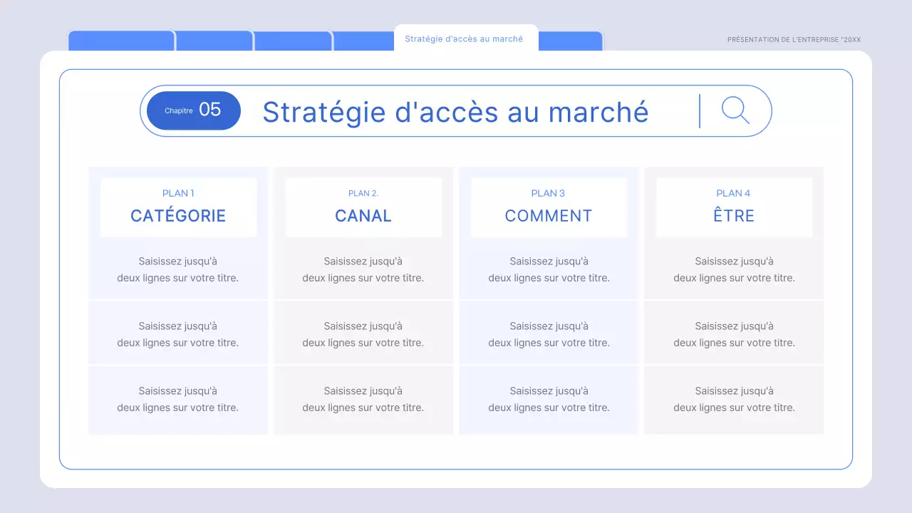 Un rapport d'étude de marché minimaliste en bleu clair