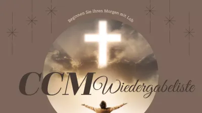 Einfache christliche Hymnen-Wiedergabeliste Cover Post in braun und beige