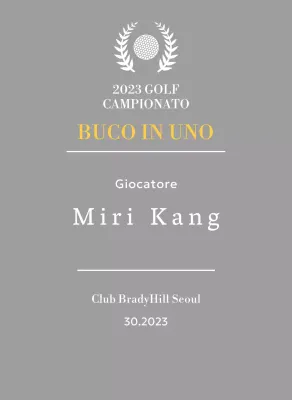 Targa per il vincitore del golf hole-in-one con illustrazione di pallina da golf e corona d'alloro