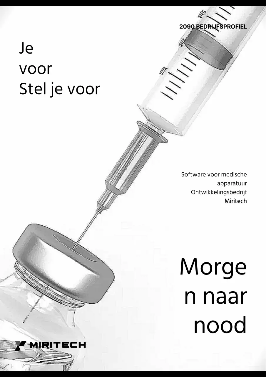 Een eenvoudig zwart-wit bedrijfsprofiel voor de ontwikkeling van medische apparatuur