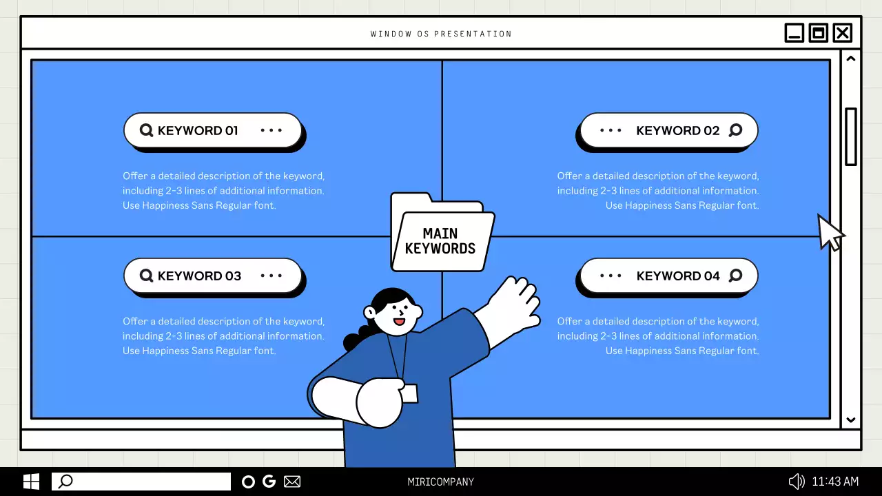 블루 모던 데스크탑 프레젠테이션