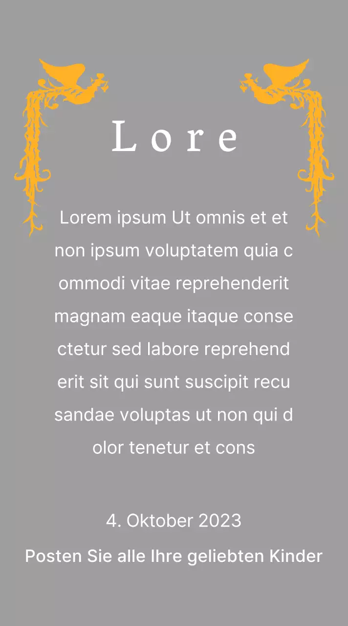 Dankeschön-Plakette zum Muttertag mit einer Phönix-Illustration