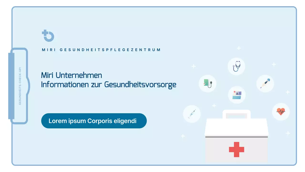 Ein einfacher, hellblauer Leitfaden für Gesundheitschecks bei Mitarbeitern