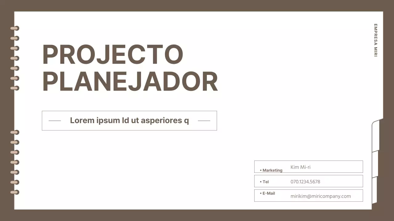 Planeador de eventos simples, de marca, em castanho