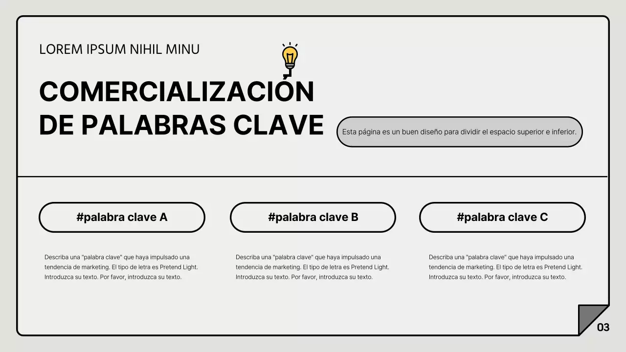 Un sencillo informe de marketing en gris y blanco