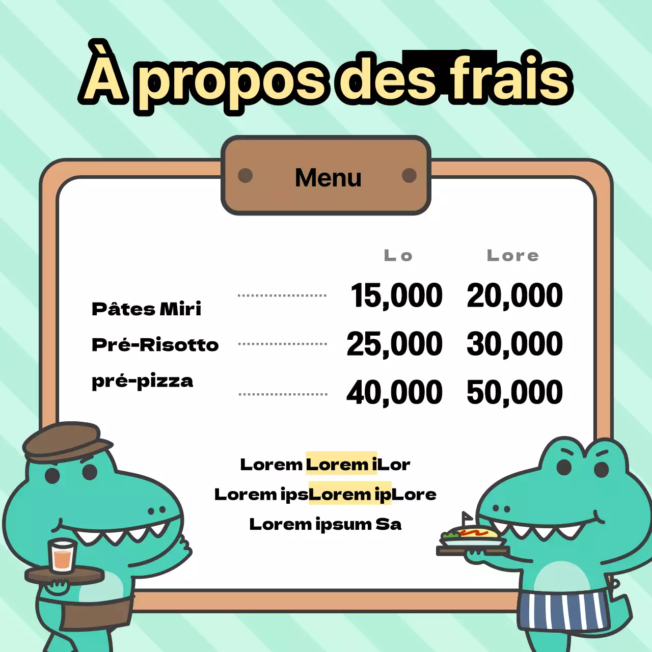 Annonces d'Argo, un personnage kitsch sur fond de menthe