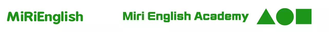 Promosi sekolah bahasa Inggris dalam bentuk bentuk hijau