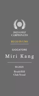 Targa per il vincitore del golf hole-in-one con illustrazione di pallina da golf e corona d'alloro