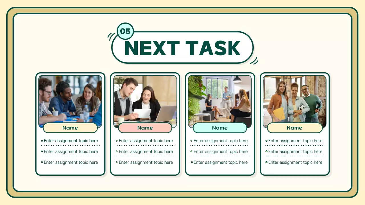 베이지색 심플 자원봉사자 노트 프레젠테이션