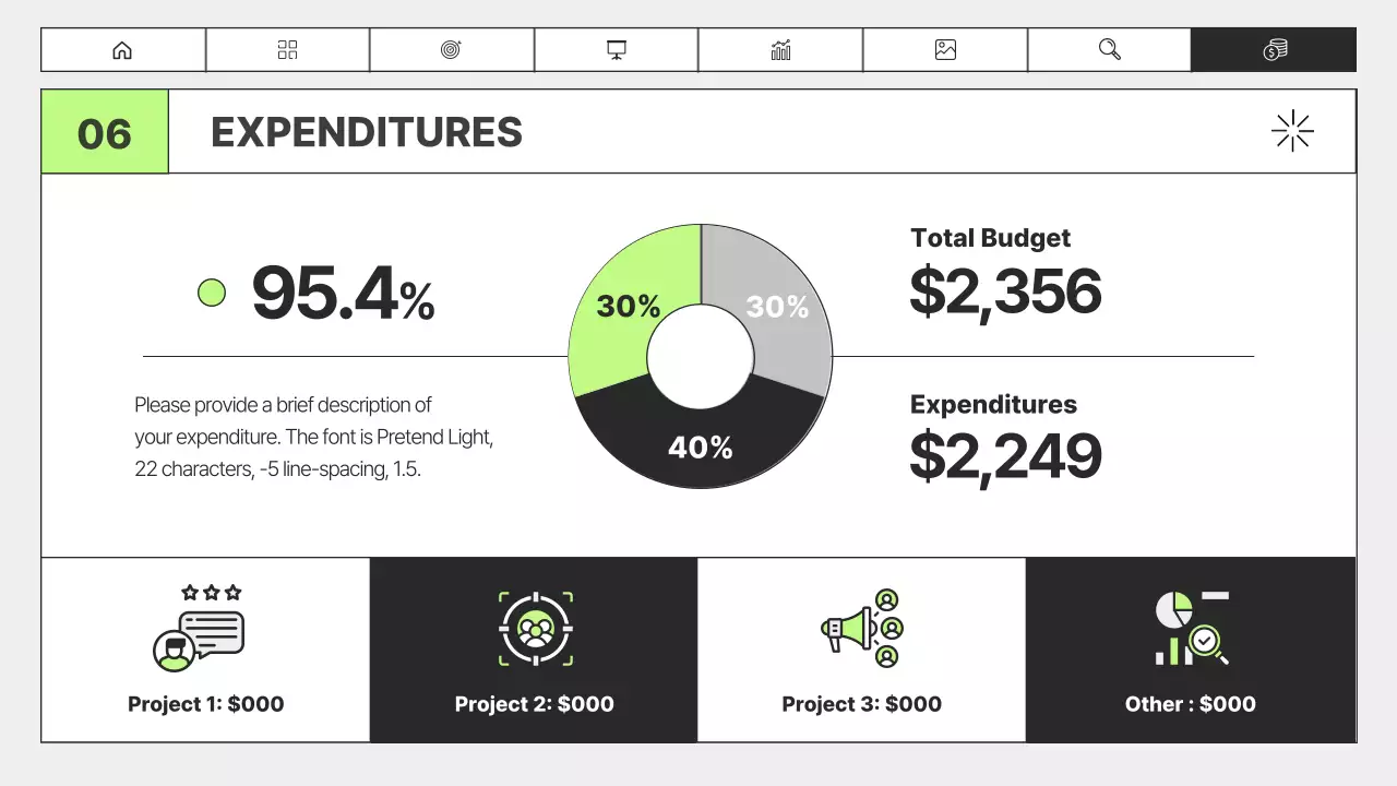 화이트 미니멀 퍼포먼스 보고서 템플릿 프레젠테이션