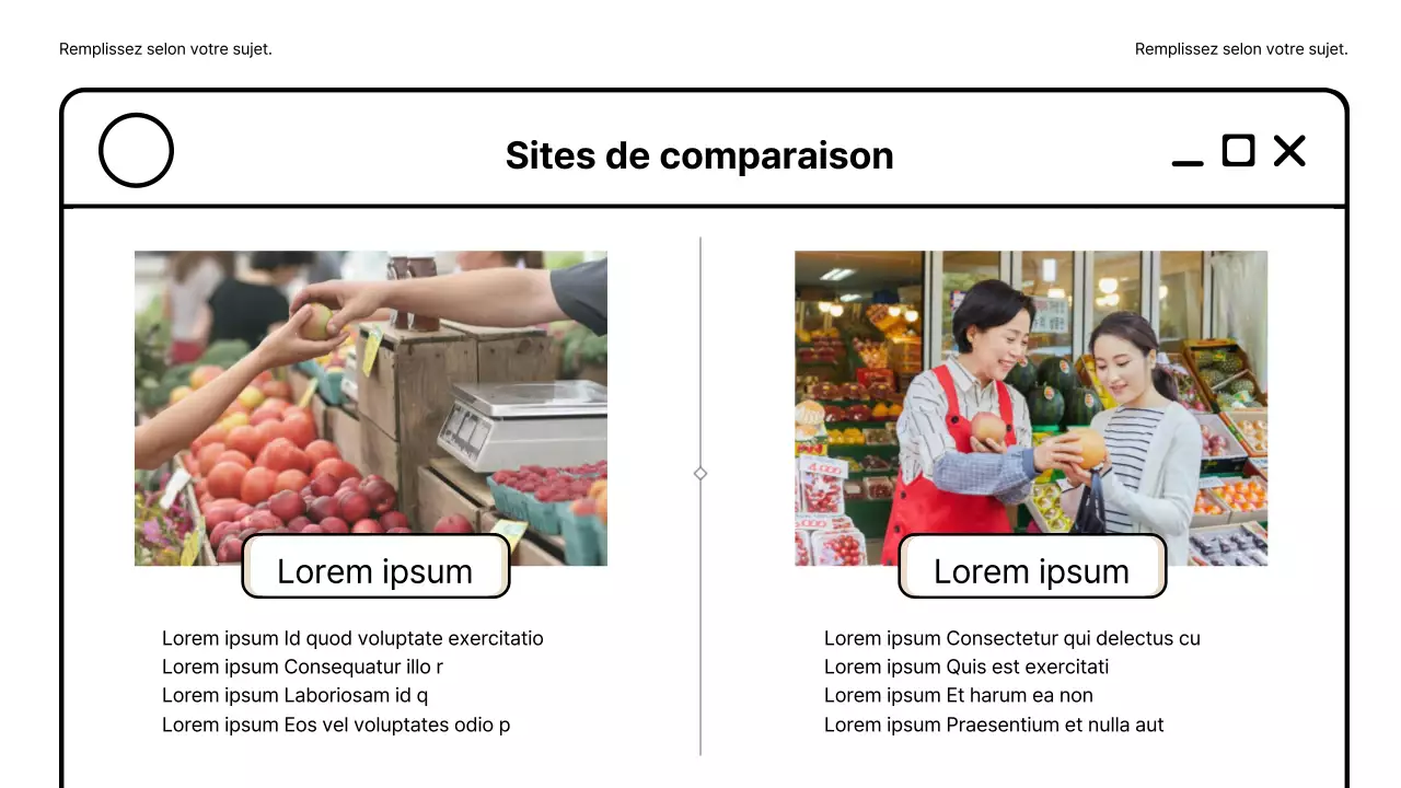 Un plan de page web simple en beige