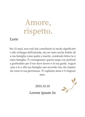 Targa di ringraziamento di classe con oro e foglie