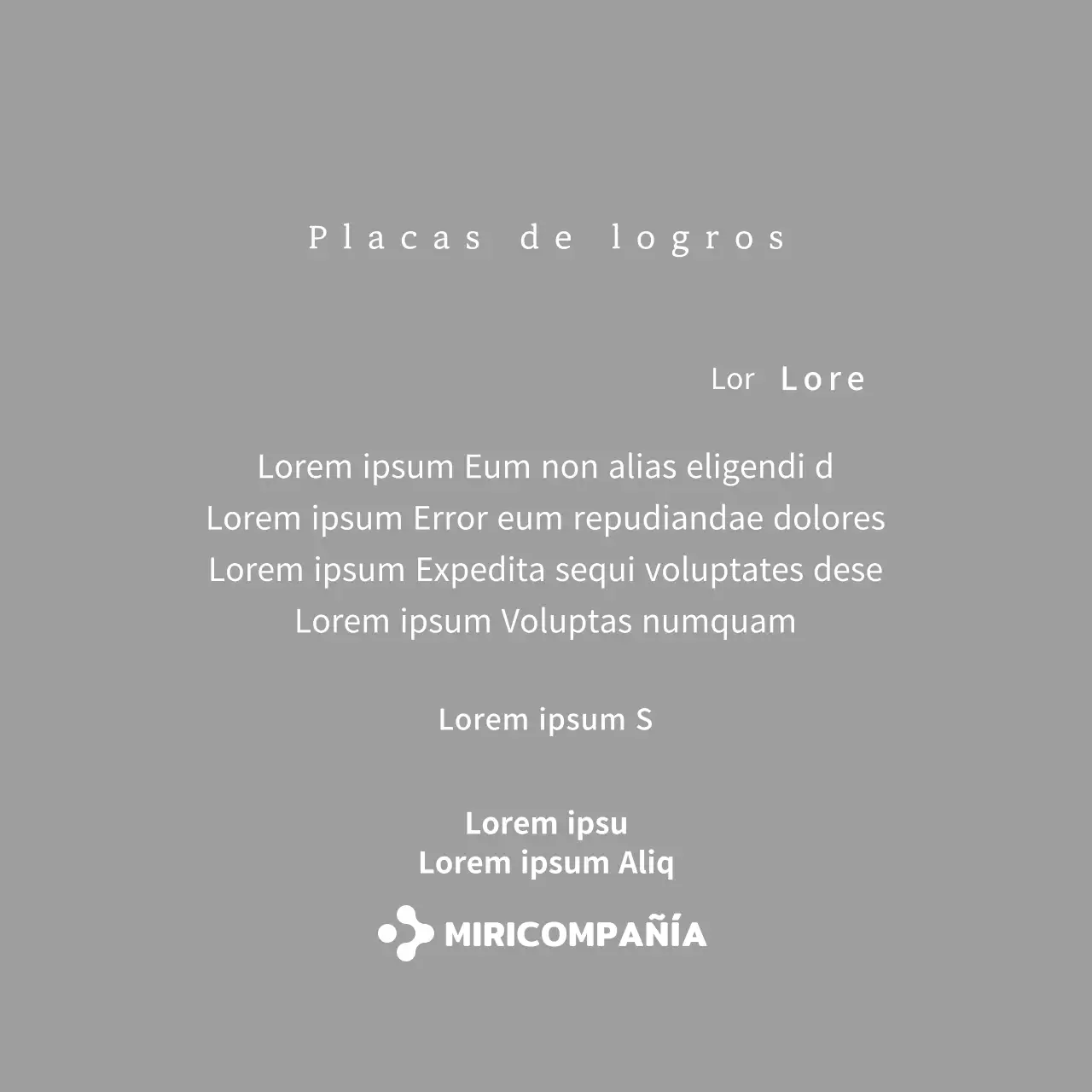 Una sencilla placa blanca con el logotipo de su empresa