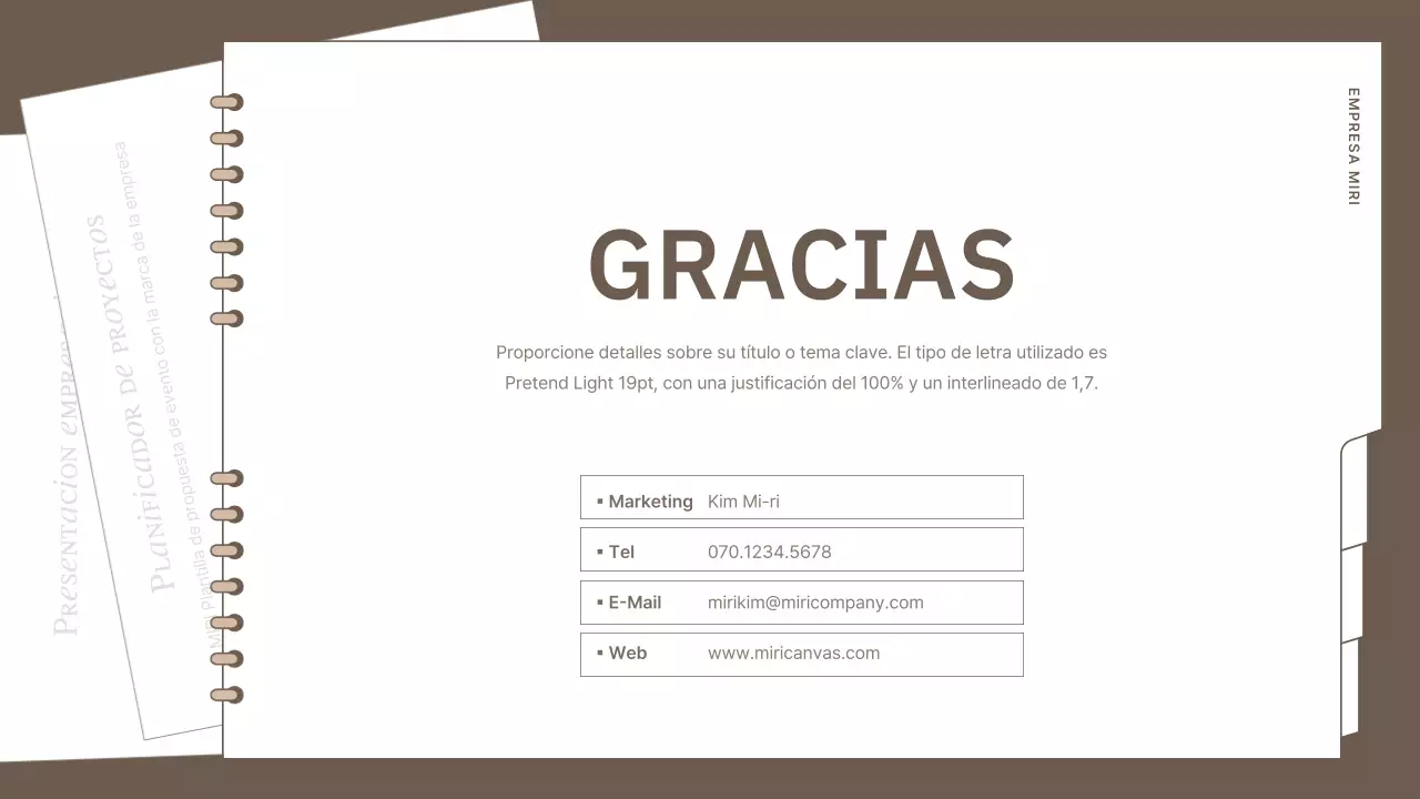 Planificador de eventos sencillo y de marca en marrón