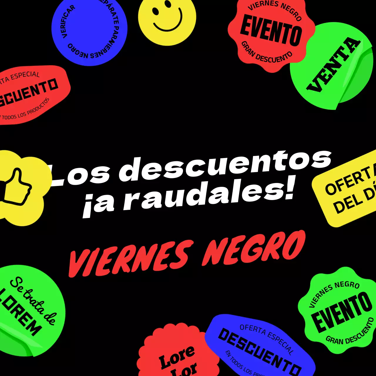 Anuncios de moda del Black Friday sobre fondo negro