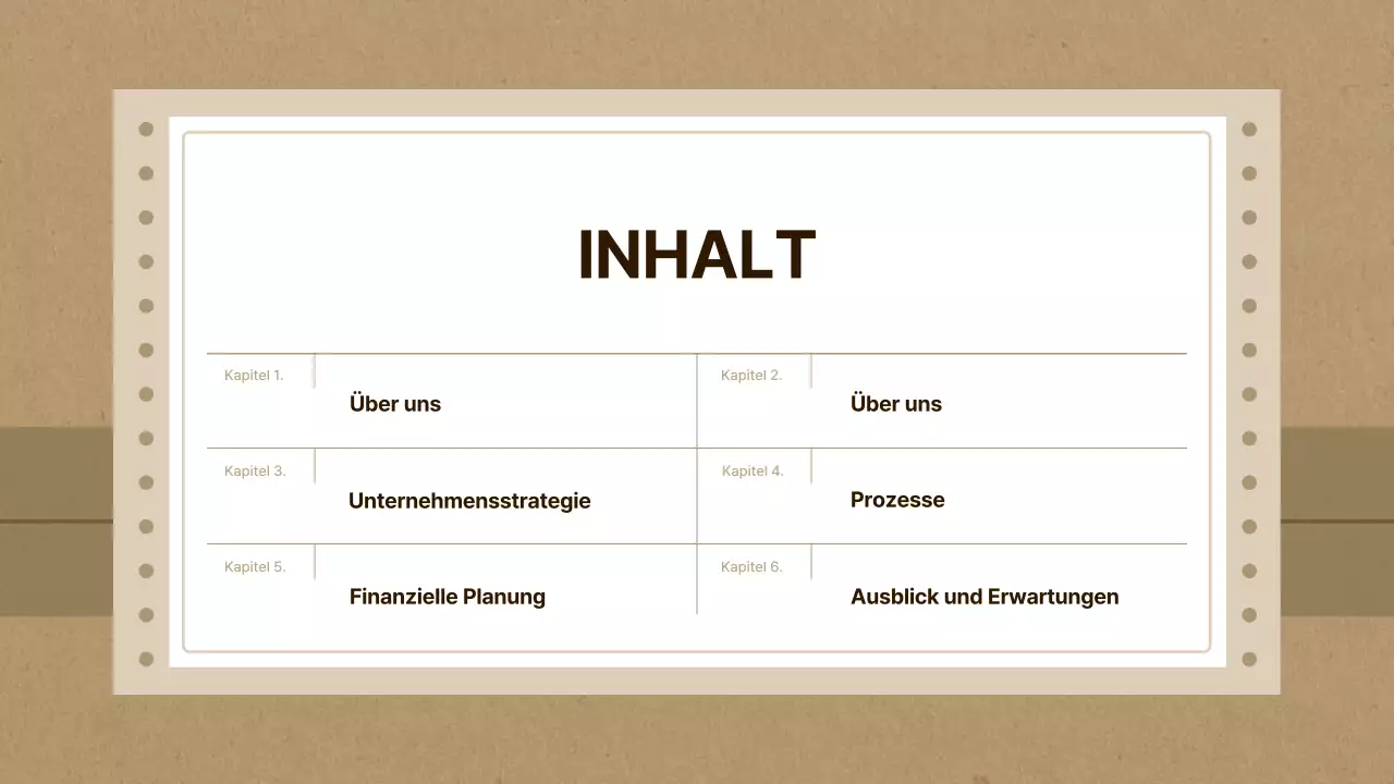 Einfacher Businessplan für Kurierdienste in Braun und Beige