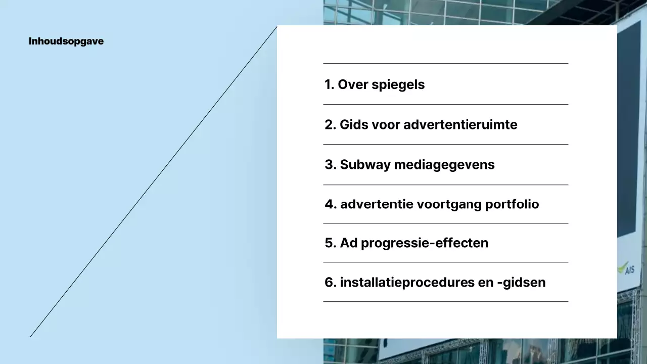 Voorstel voor moderne reclamemedia in lichtblauw
