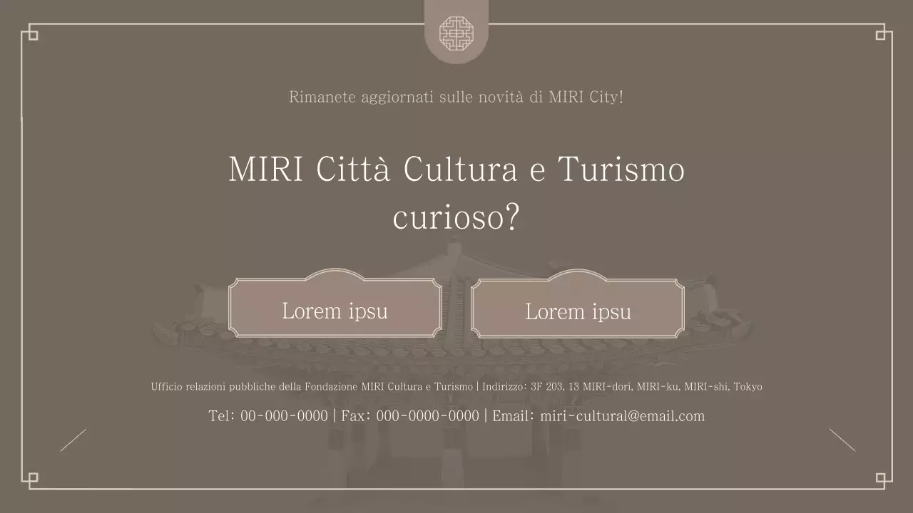 Rivista di cultura e turismo Brown and Simple