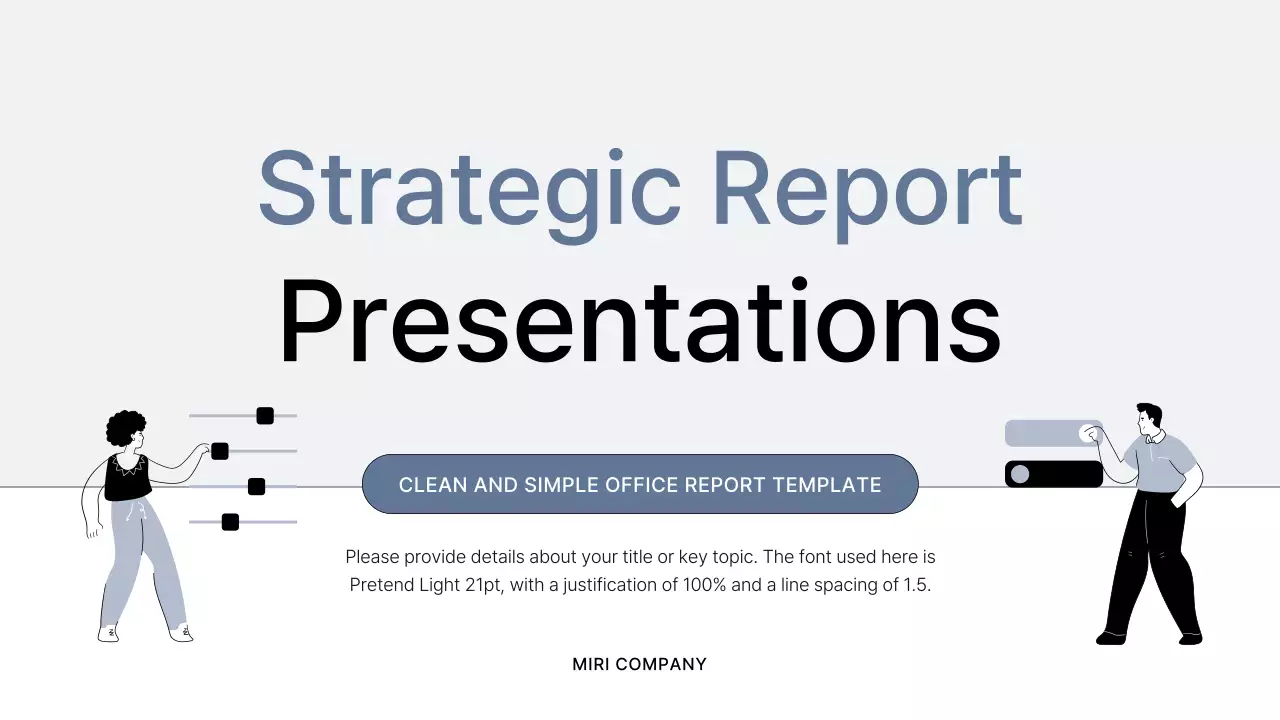 Simple business reports in gray and black