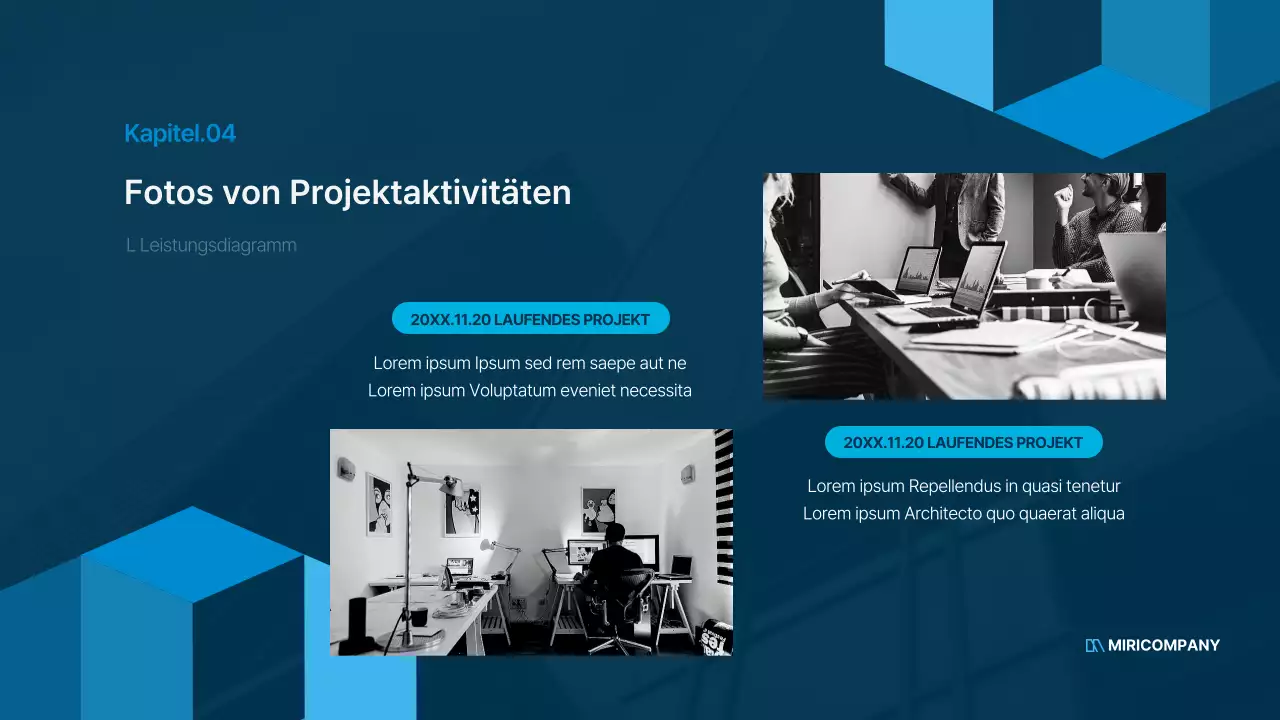 Einfacher Businessplan für Büroangestellte in Marine und Blau