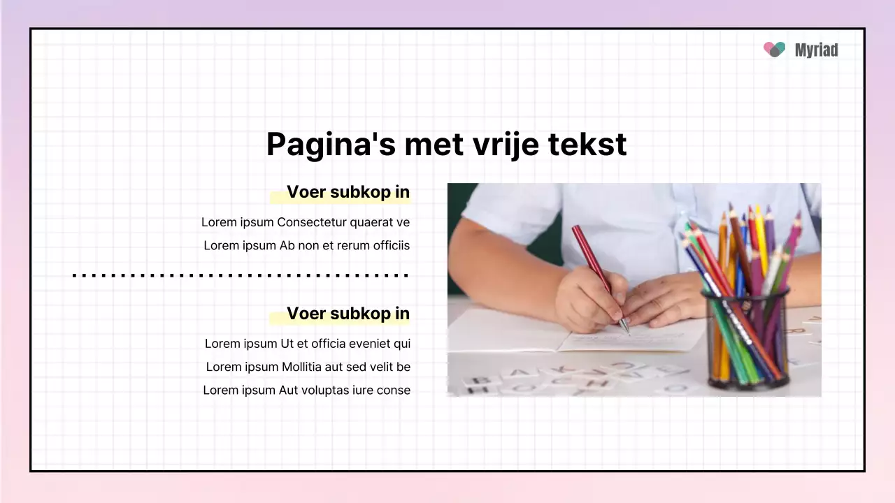 Een eenvoudig trainingsdek met een paars kleurverloop