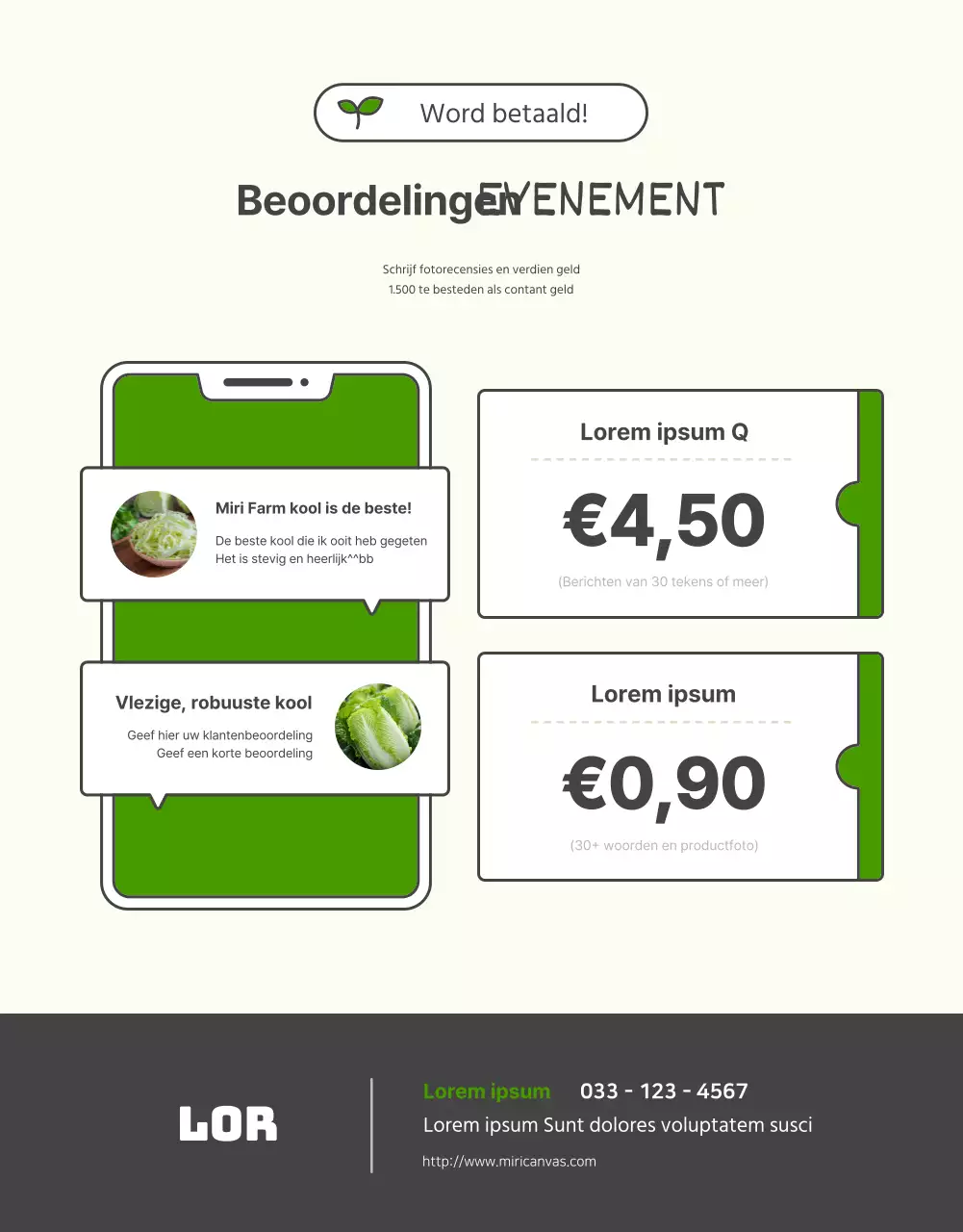 De verkoop van groene en chartreuse kolen bevorderen