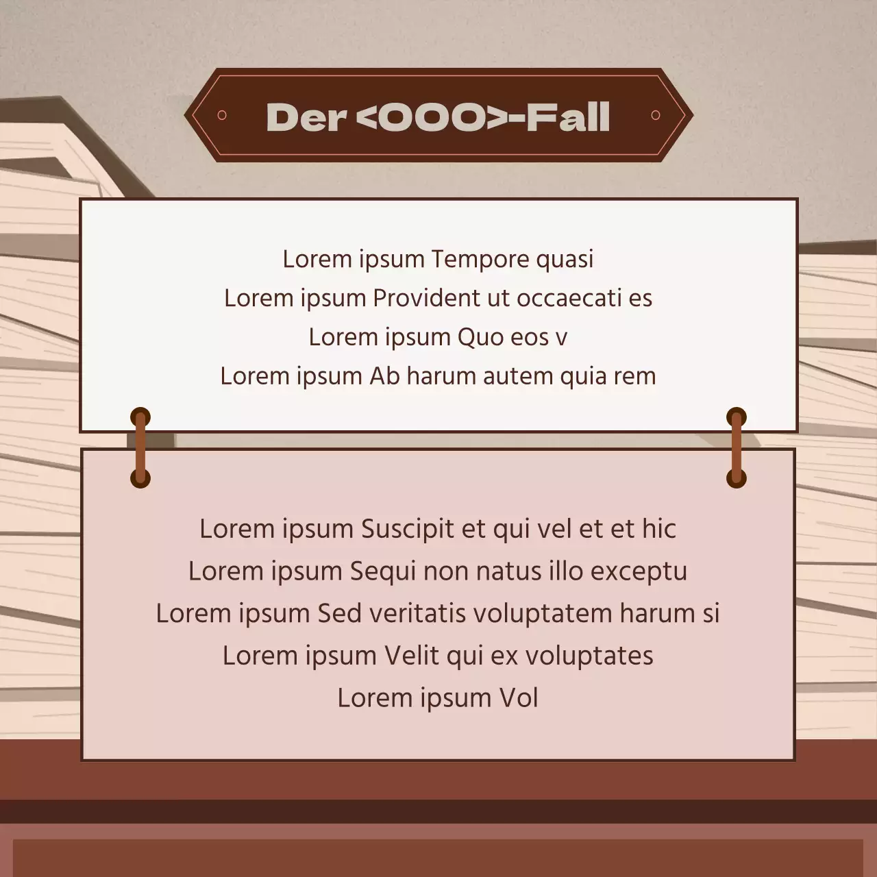 Werbung für eine einfache Anwaltskanzlei in Beige und Braun