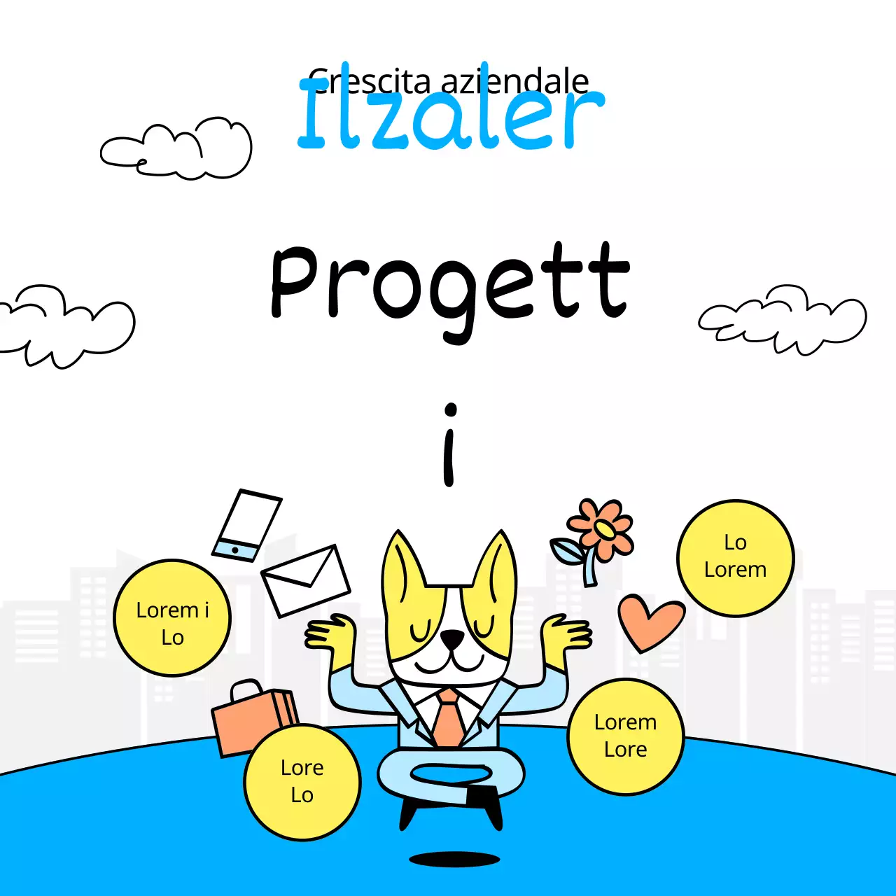 Guida a un semplice programma di formazione sul lavoro di colore blu e giallo