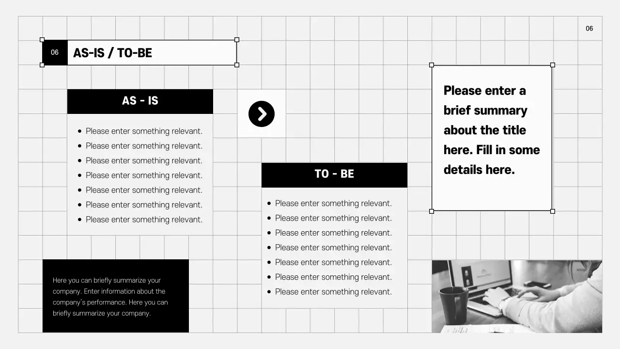 회색의 트렌드한 비즈니스 보고서