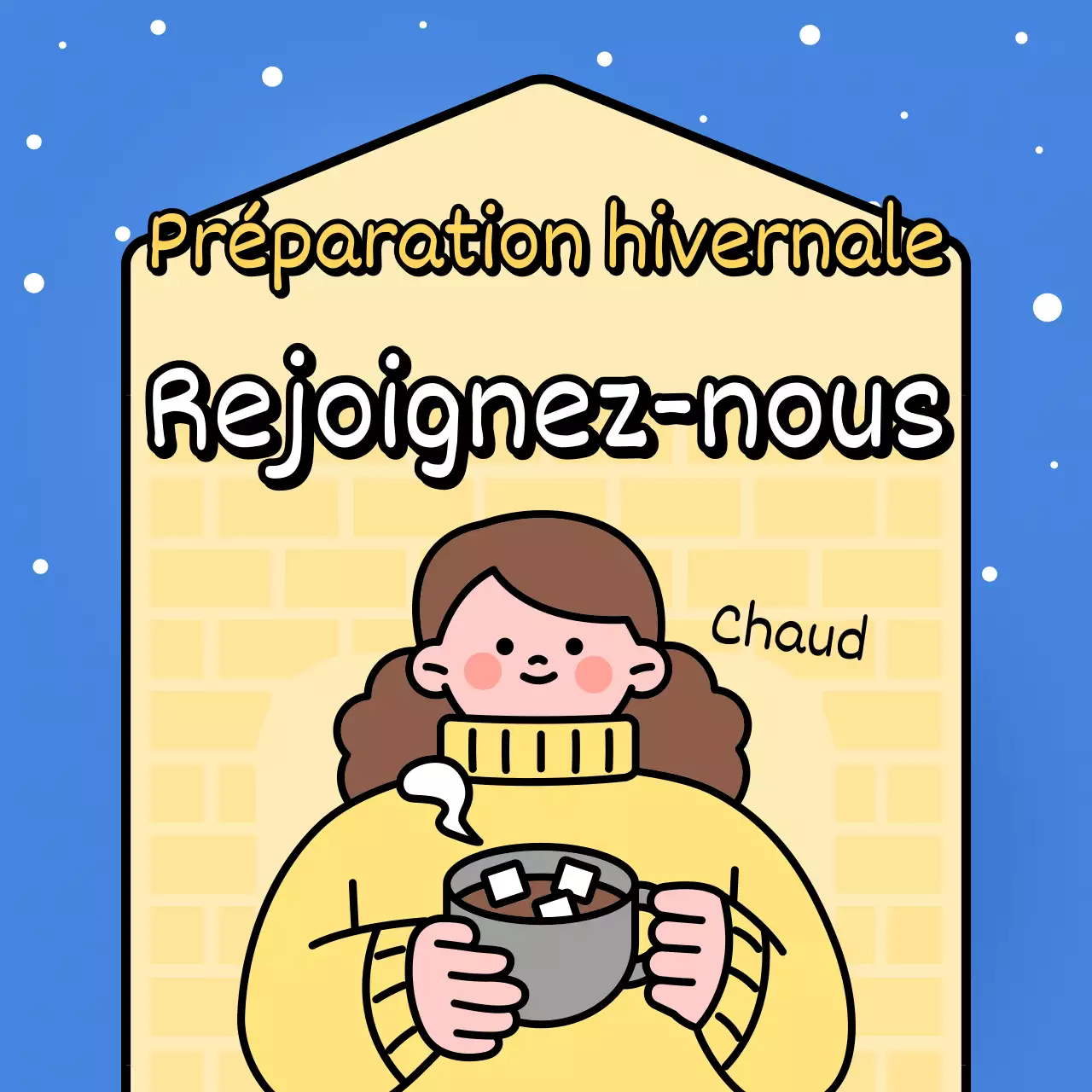 Un guide d'hivernage tendance sur fond bleu