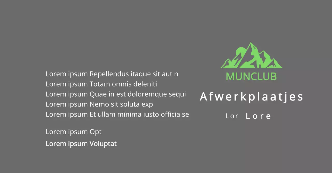 Berg club finisher's plaquette met club logo concept met groene berg illustratie