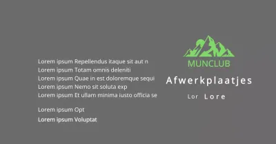 Berg club finisher's plaquette met club logo concept met groene berg illustratie