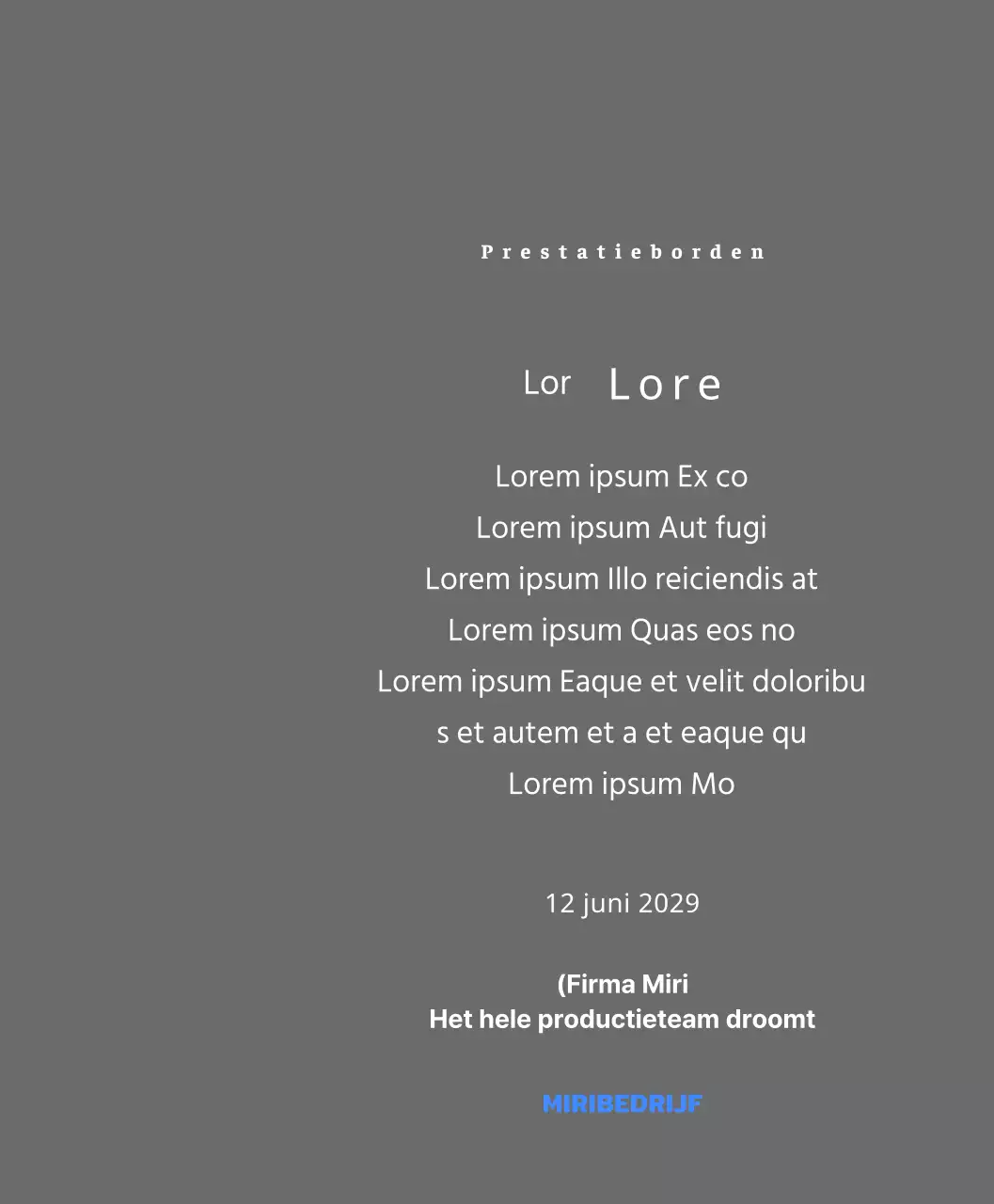 Een eenvoudige witte plaquette met je bedrijfslogo