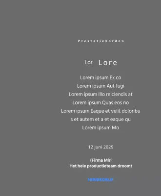 Een eenvoudige witte plaquette met je bedrijfslogo