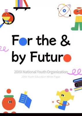 White Trendy Education Paper Book Cover