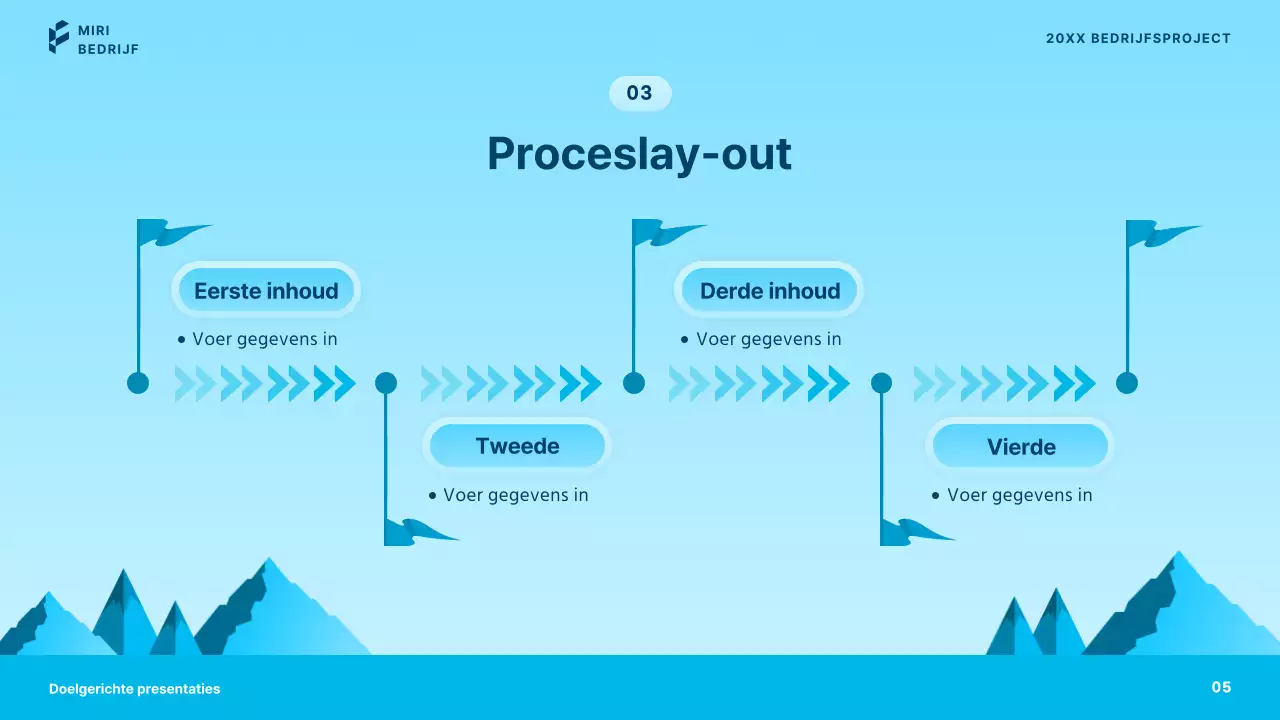 Eenvoudige zakelijke presentaties in blauw