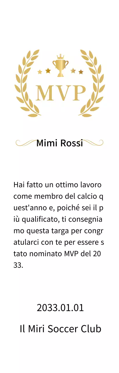 Lussuose targhe di campionato con allori e trofei in oro