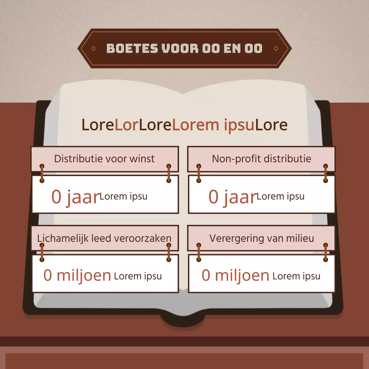 Een eenvoudig advocatenkantoor in beige en bruin promoten