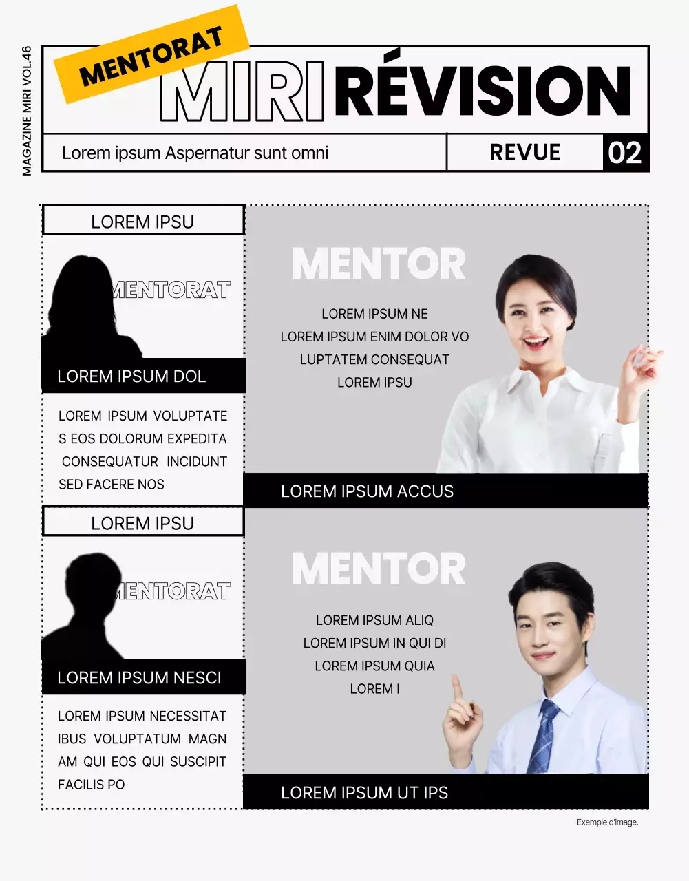 Magazine interne d'entreprise moderne en gris et noir